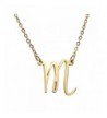 AOLO Gold Initial Necklace Alphabet