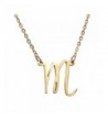 AOLO Gold Initial Necklace Alphabet
