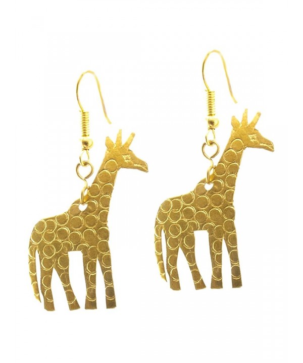 Maisha Trade Hammered Giraffe Earring