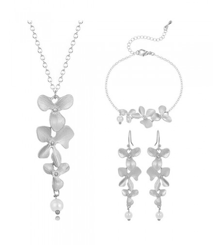 Jewelry Orchid Bracelet Earrings Necklace