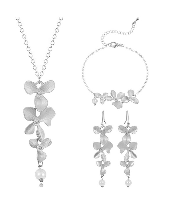 Jewelry Orchid Bracelet Earrings Necklace