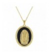 Plated Guadalupe Pendant Catholic Necklace