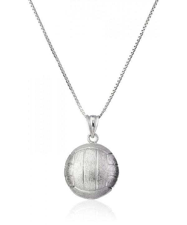 Sterling Silver Volleyball Necklace Pendant