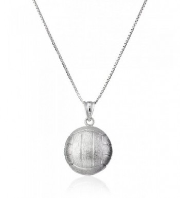 Sterling Silver Volleyball Necklace Pendant