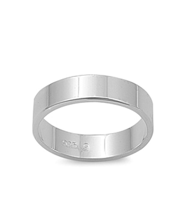 Cigar Wedding Plain Sterling Silver