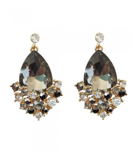 Navachi Crystal Pear shaped Zirconia Earrings