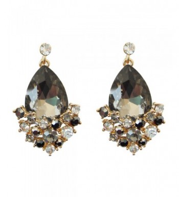 Navachi Crystal Pear shaped Zirconia Earrings