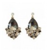 Navachi Crystal Pear shaped Zirconia Earrings