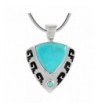 Turquoise Necklace Sterling different Triangle