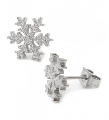 Stainless Steel Sandblast Flake Earrings