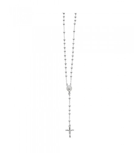 Sterling Silver Rosary Necklace Virgin