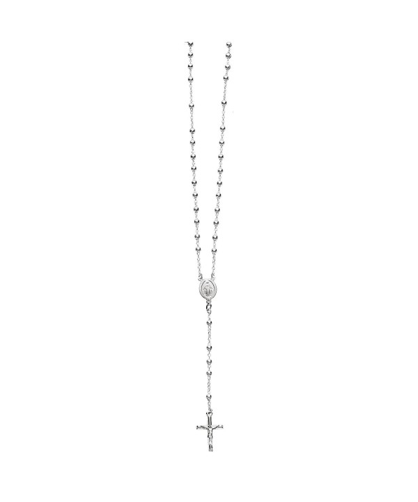 Sterling Silver Rosary Necklace Virgin