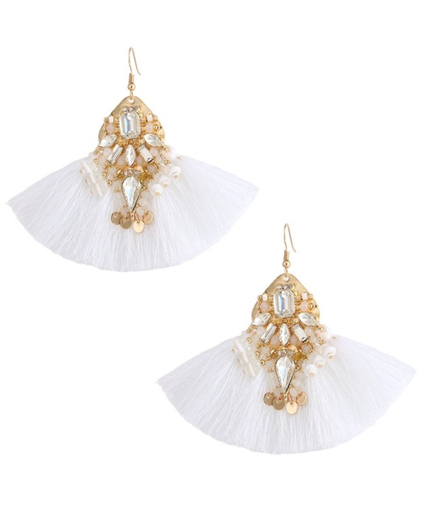 Boderier Statement Earrings Crystal Bohemian