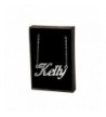 Name Necklace Kelly White Plated