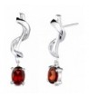 Garnet Earrings Sterling Silver Design