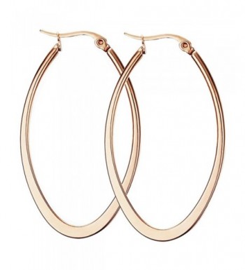 Weeno Stainless Flattened Earrings plated