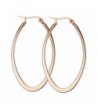 Weeno Stainless Flattened Earrings plated