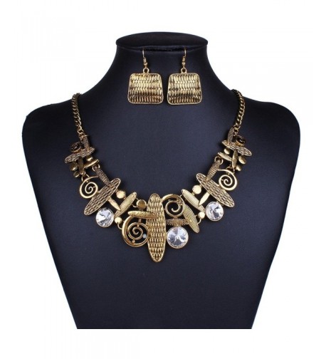 Fashion Butterfly Pendant Necklace Earrings