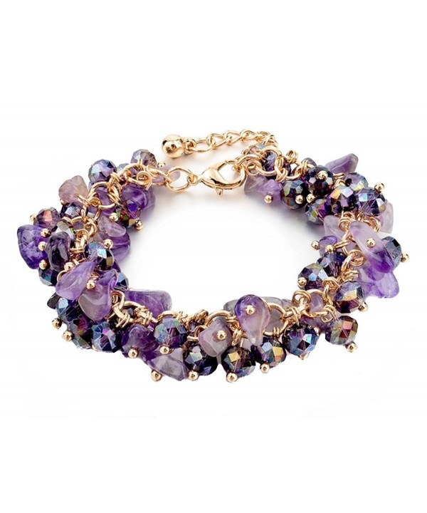 Imitation Amethyst Crystal Bracelets Available