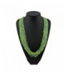 Multiple Handmade Statement Necklace NK 10235 greenery