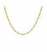 Plated Twisted Chain Necklace Inches