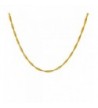 Plated Twisted Chain Necklace Inches