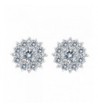 BriLove Sterling Silver Zirconia Earrings