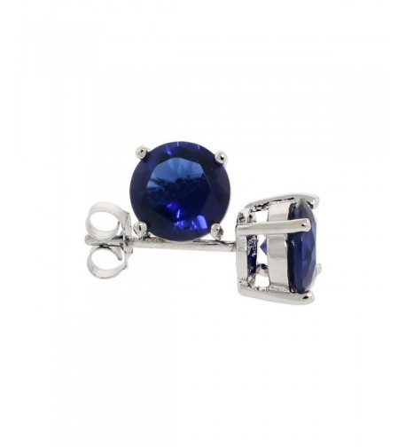 Sterling Silver Zirconia Sapphire Earrings