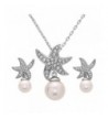 Wedding Starfish Zirconia Simulated Necklace