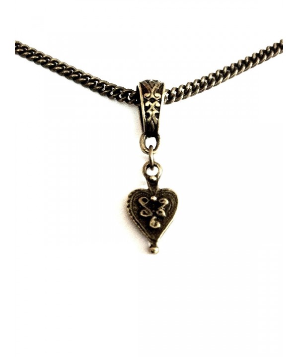 Vintage Heart Bronze Necklace Anniversary