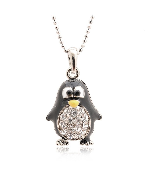 Spinningdaisy Silver Plated Penguin Necklace
