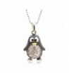 Spinningdaisy Silver Plated Penguin Necklace