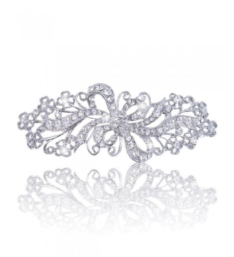 EVER FAITH Filigree Austrian Silver Tone