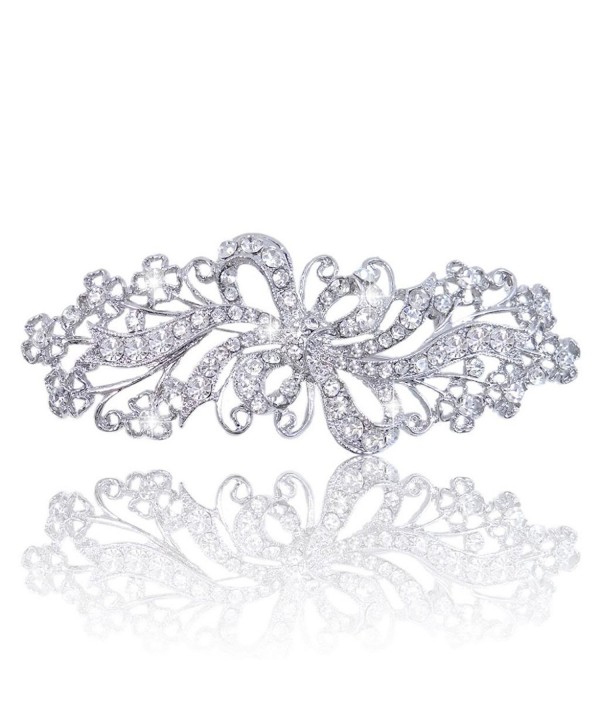 EVER FAITH Filigree Austrian Silver Tone