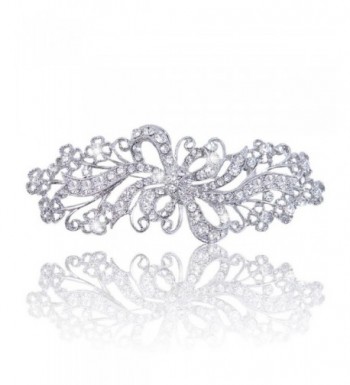 EVER FAITH Filigree Austrian Silver Tone