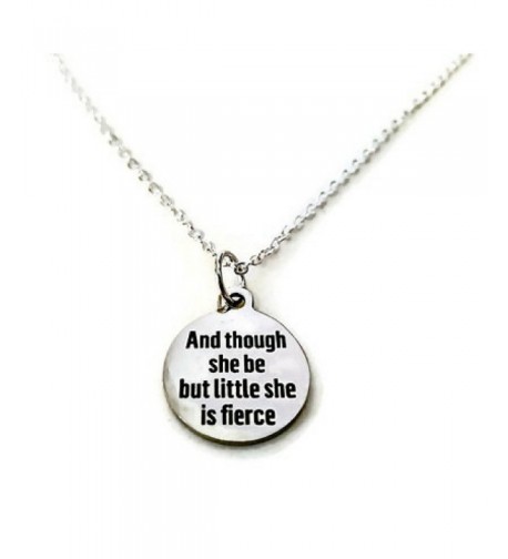 Though Little Fierce Inspirational Necklace