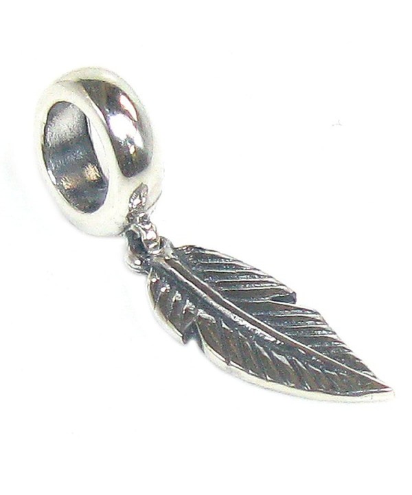 Sterling Silver Feather European Bracelets