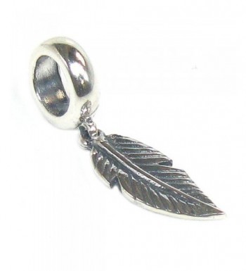 Sterling Silver Feather European Bracelets