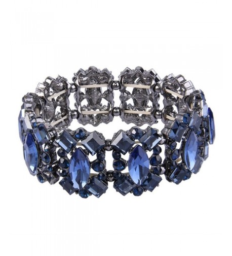 EVER FAITH Crystal Bracelet Black Tone