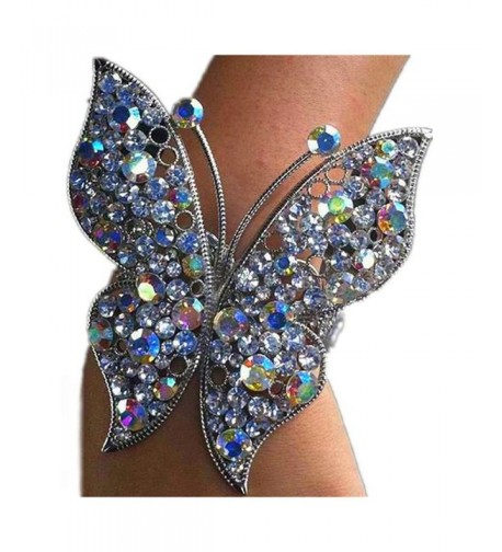 Colorful Butterfly Bracelet Rhinestone Statement