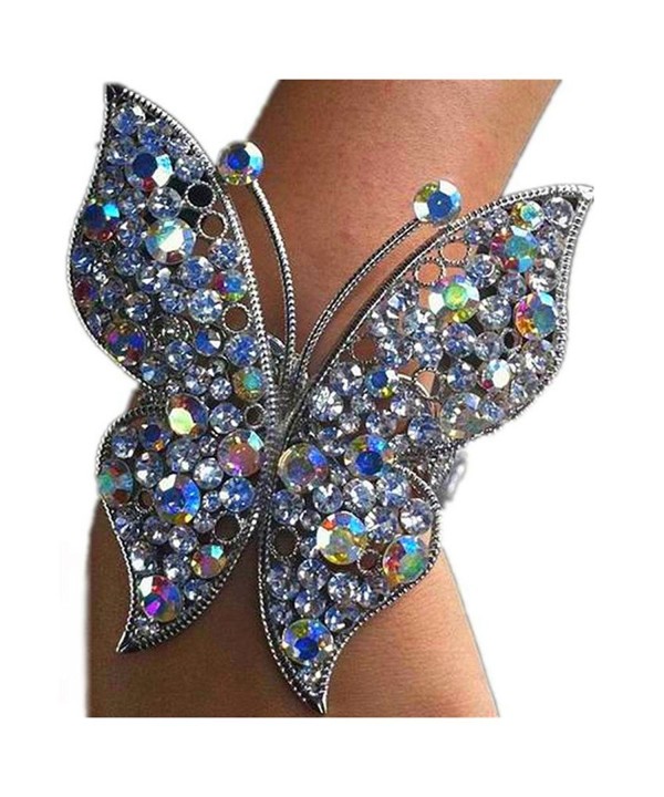 Colorful Butterfly Bracelet Rhinestone Statement