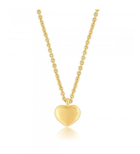 Heart Necklace Pendant Plated Extender