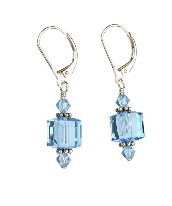 Sterling Leverback Earrings Swarovski Crystals