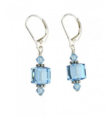 Sterling Leverback Earrings Swarovski Crystals