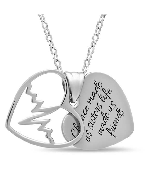 Sterling Silver Sister Necklace Forever