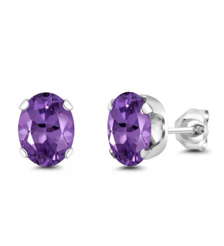 Purple Amethyst Sterling Silver Earrings