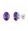 Purple Amethyst Sterling Silver Earrings