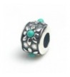 Sterling Synthetic Turquoise European Bracelets