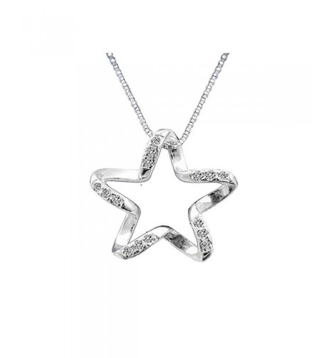 Sterling Silver Twisted Pendant Necklace