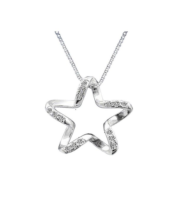 Sterling Silver Twisted Pendant Necklace